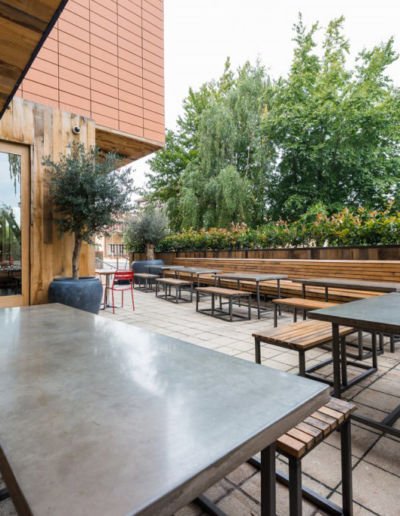 concrete table top nandos teddington outside