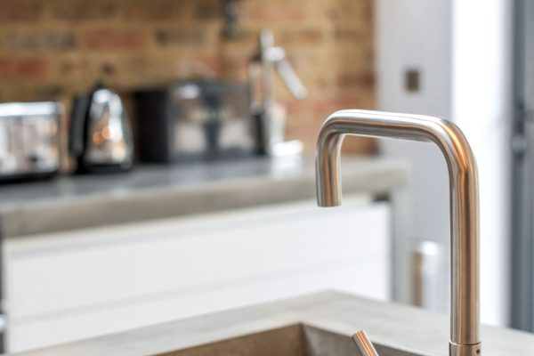 concrete cut out with under-mounted sink