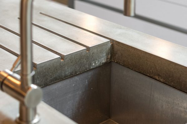 cast concrete drainer grooves