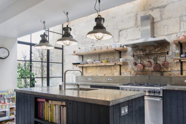 50mm edge portland grey concrete island