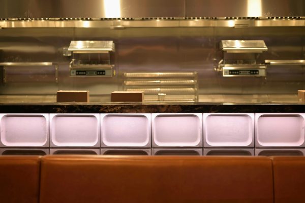 Bespoke concrete blocks for food counter